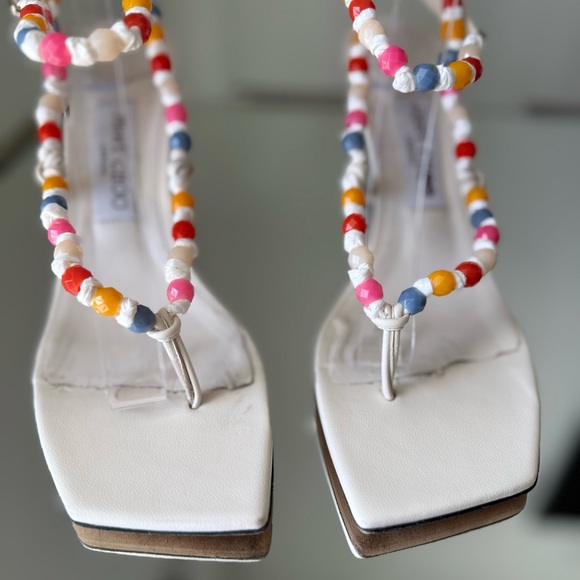 JIMMY CHOO Amiral 90 embellished leather sandals $1,175 39 - Picture 13 of 16